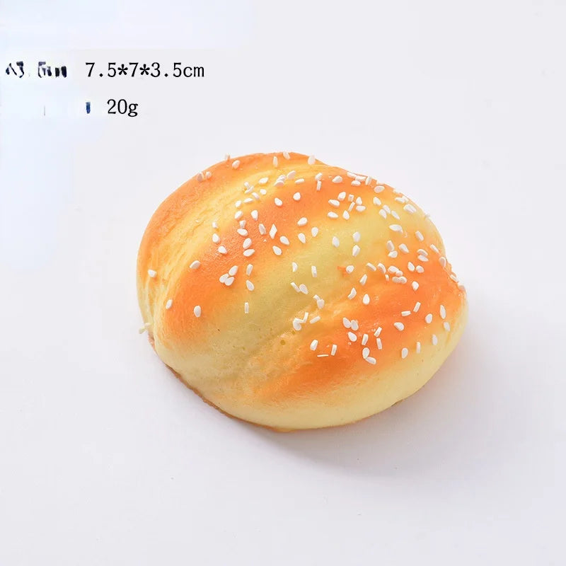 Creative Simulation Bread Toast Donuts Squeeze Stress Relief Toys Spoof Artificial Bread Simulation Food Desktop Decoration