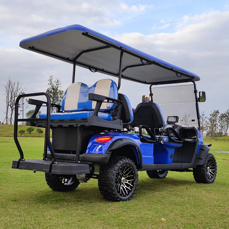 New Style Fashion 6 Seat Sightseeing Bus Club Cart Electric Golf Buggy Hunting Cart Travel Lithium Battery Electric Golf Cart