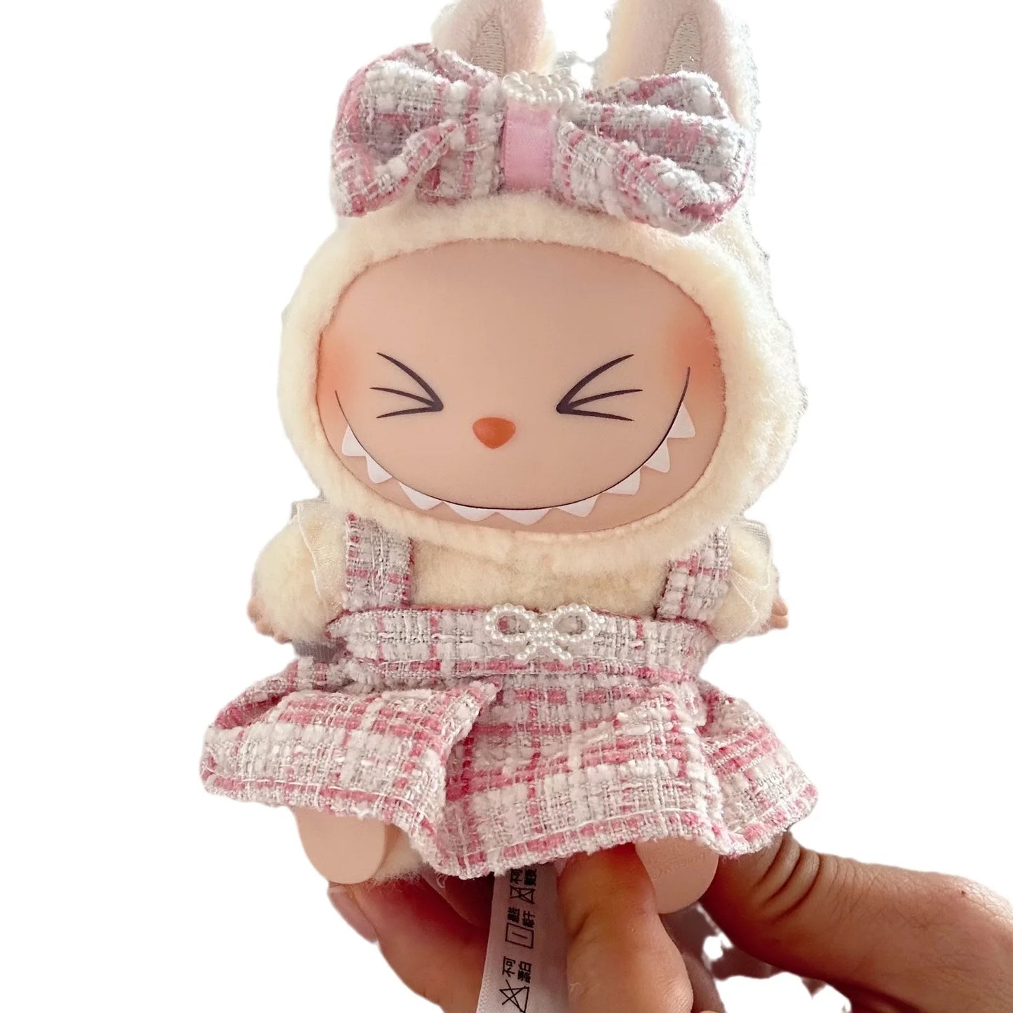 Cute Doll Clothes Outfit Accessories Classic Dress Set for 17CM Labubu V2 Mini Dolls Clothing Girl Kid Gift Labubu Ropa
