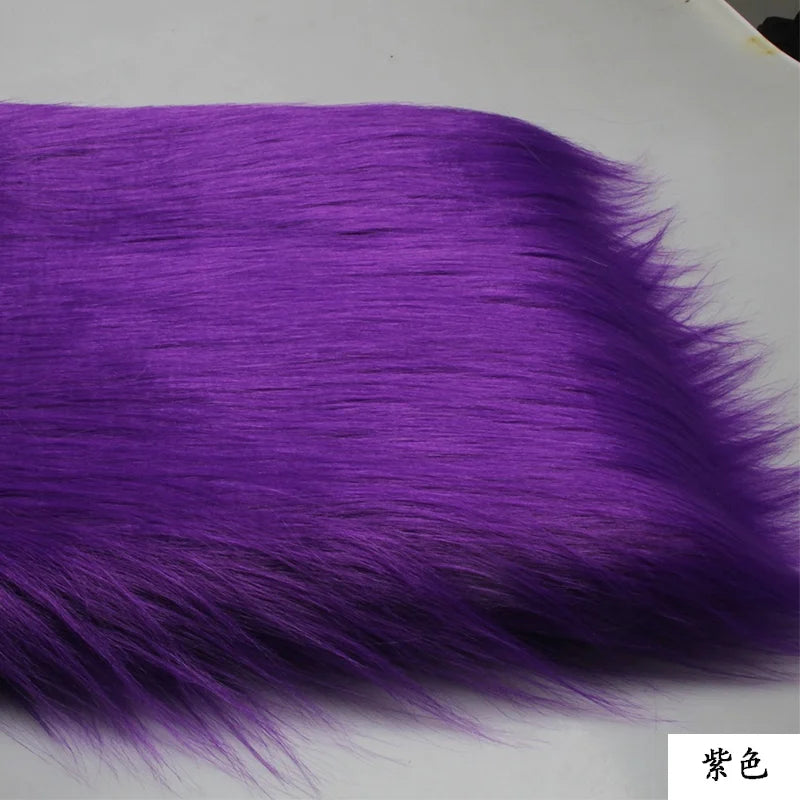 4 Kinds of Purple 12cm Long Pile Fur Faux Fur Fabric Soft Plush Faux Fur Fabric Sewing DIY Toy Home Background Decoration Cloth