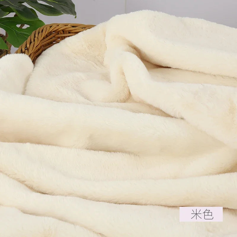 Imitation Rex Rabbit Plush Fabric by Meters for Needlework Clothes Toys Pillowcases Diy Sewing Soft Warm Thick Smooth Fur Cloth