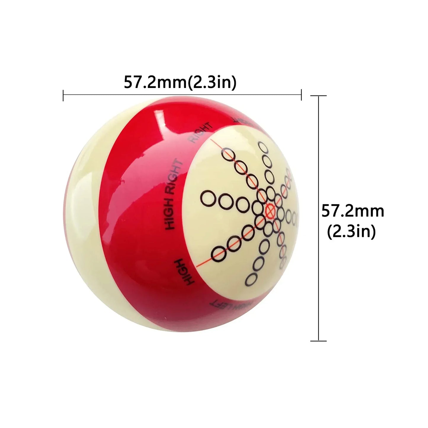 Training Billiard Cue Ball Snooker Practice Assist Accessory Practice Balls With Standard Lines and Dots America Pool Eight Ball