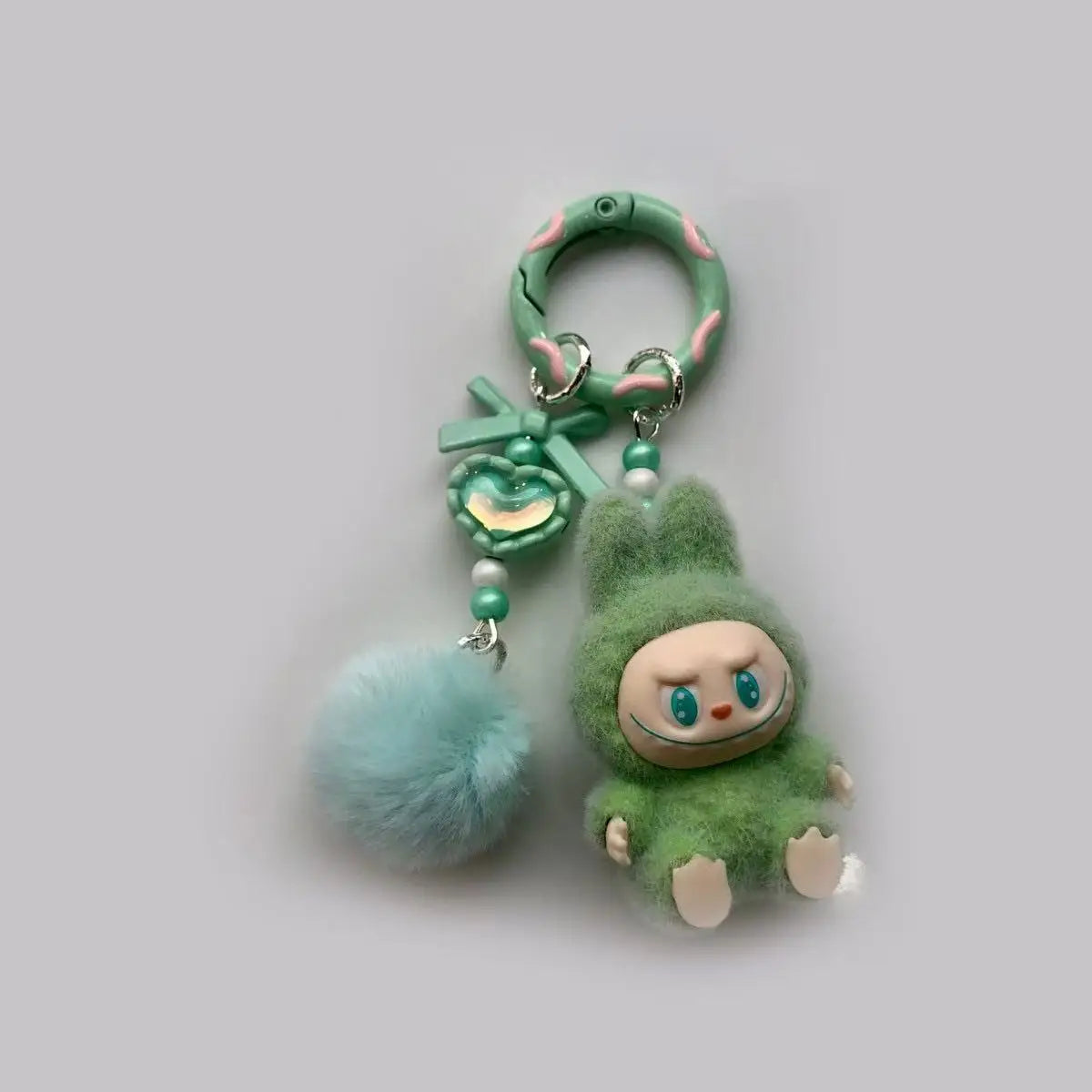 New Christmas Labubu Kawaii Particles Keychain Bag Cell Phone Charm Key Chain Christmas Gift