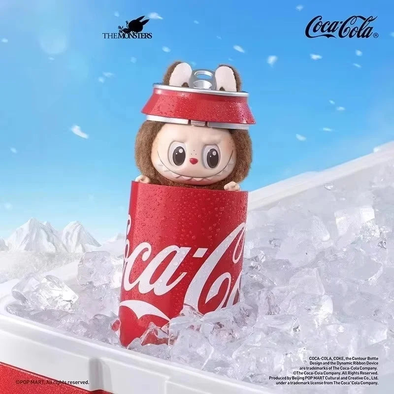 Labubu Coca-Cola Enamel Face Series Blind Box Labubu Three Generations of Figure Heart Macaron Gifts