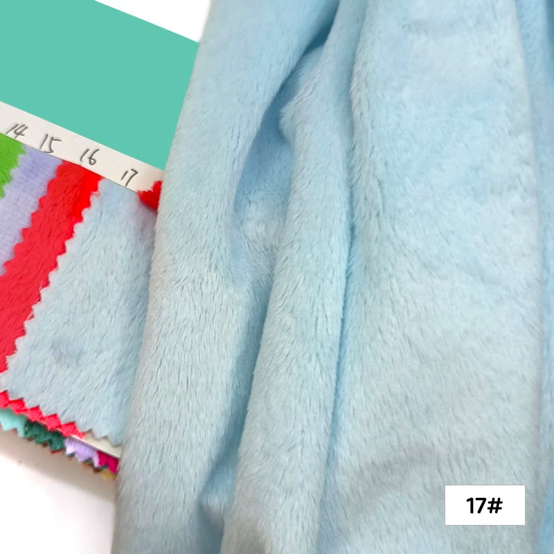 Plush Fabric 5mm Pile Length 100 Polyester 100 Colors Can Be Choose Hair Material for Popular Cotton Dolls DIY Handmade Fabric