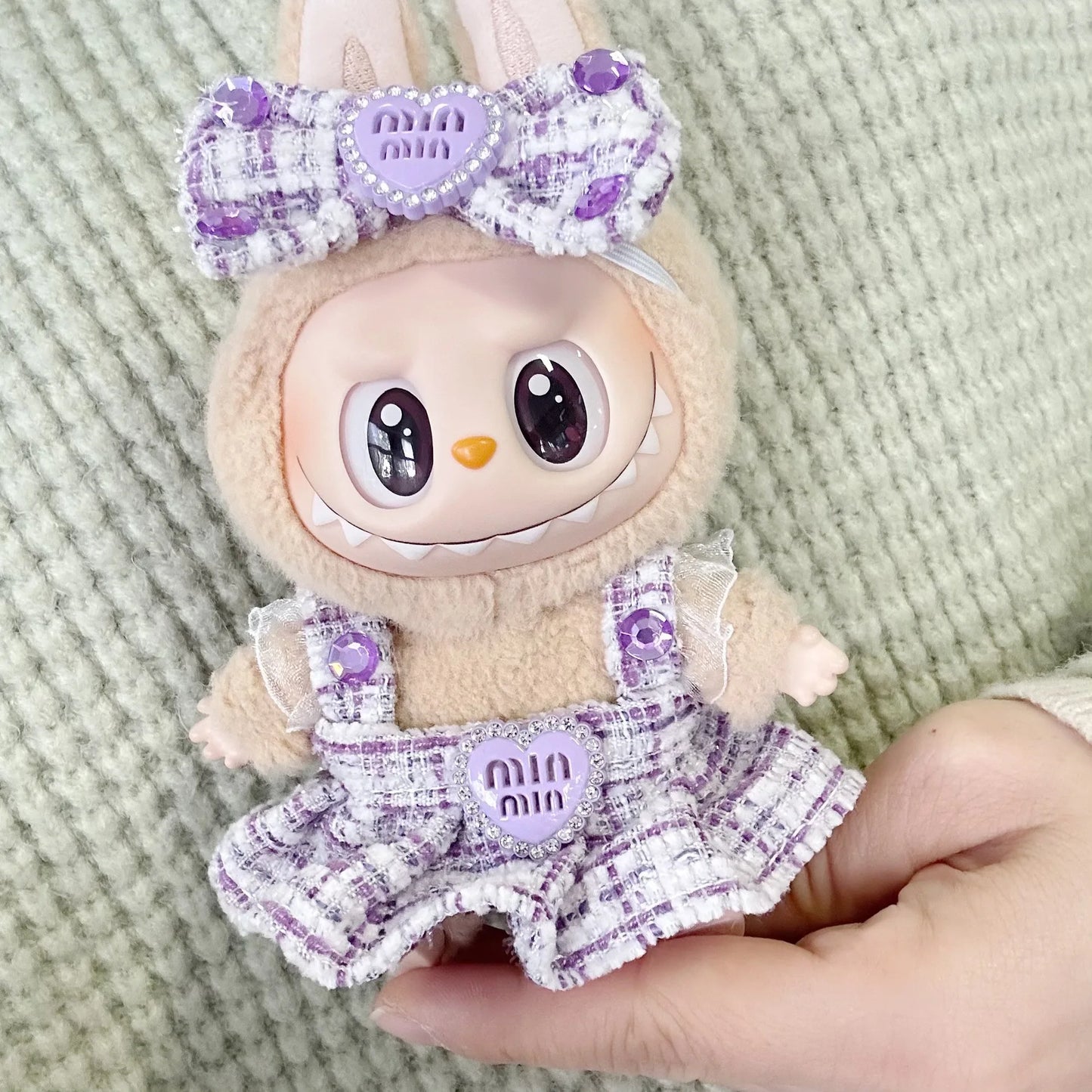 Labubu Ropa Cute Doll Clothes Outfit Accessories Classic Dress Set for 17CM Labubu V2 Mini Dolls Clothing Girl Kid Gift