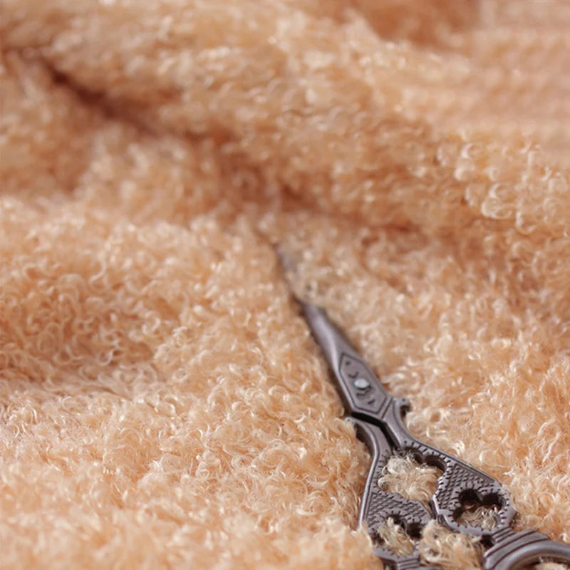 100*160cm Curly Teddy Faux Fur Fabric Furry Fluffy Plush Soft Fleece Fabric Diy Doll Garment Display Background Craft Material