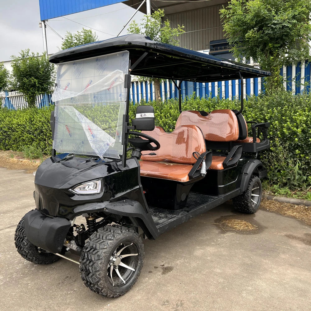 China MMC High Speed 60V 72V Lithium Battery Electric Golf Buggy 4 6 Seats Support Customization Model D Golf Carts