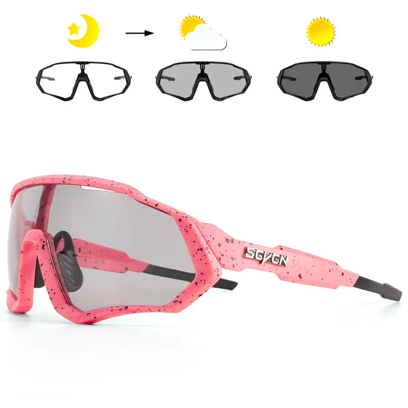Photochromic Cycling Sunglasses Outdoor Sports Running Drving Glasses Road MTB Bicycle Goggles UV400 Safety Bike Eyewear