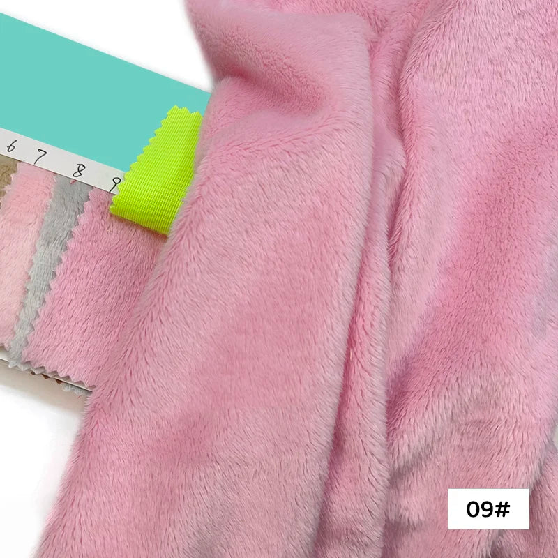 Plush Fabric 5mm Pile Length 100 Polyester 100 Colors Can Be Choose Hair Material for Popular Cotton Dolls DIY Handmade Fabric