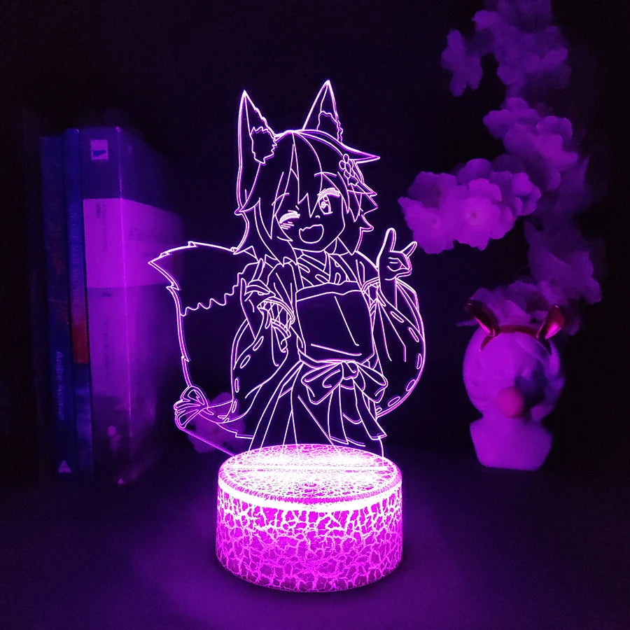 The Helpful Fox Senko Anime Lamp Led Light for Bedroom Decoration Birthday Gift Room Decor 3d Lamp Sewayaki Kitsune No Senko San