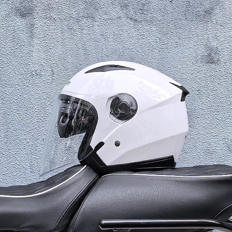 Genuine JieKai Motorcycle Helmet Unisex Scooter Motos Helmets Casco Capacete With Dual Lens