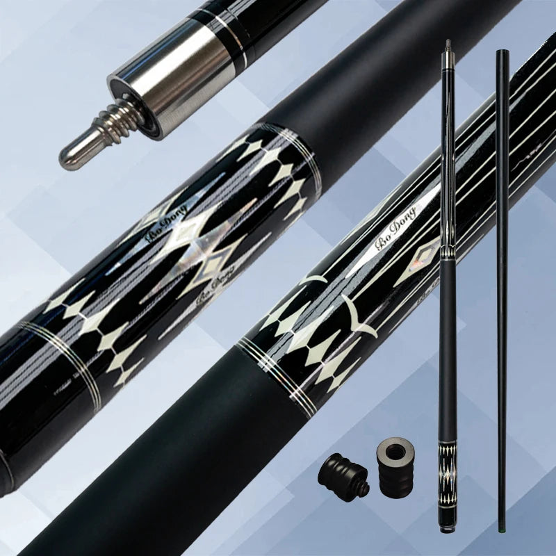Professional Carbon Fiber Billiards Cue Stick Bag Set 12.5mm Tip Pool Cue Accessories for Carom Billiard Occupation Pool Games