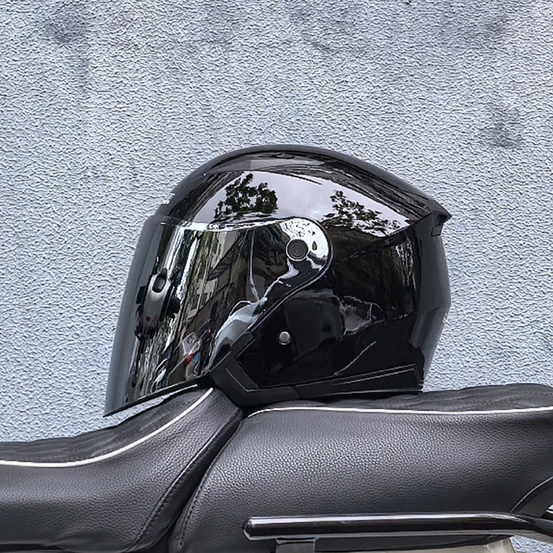 Genuine JieKai Motorcycle Helmet Unisex Scooter Motos Helmets Casco Capacete With Dual Lens