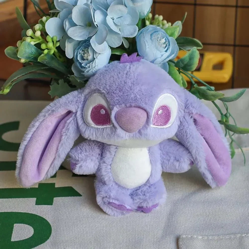 16cm Disney Stitch Doll Keychain Plush Toy Backpack Pendant Anime Lilo & Stitch Girl's Toy Soft Stuffed Doll Birthday Gift