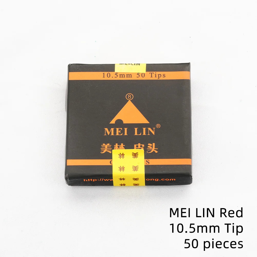 MEI LIN Snooker Cue Tips 50 Pieces 10.5mm 11mm Tips a/B/C/Red Pool Cue Tips Billiard Cue Leather Head Billiards Accessories Tip