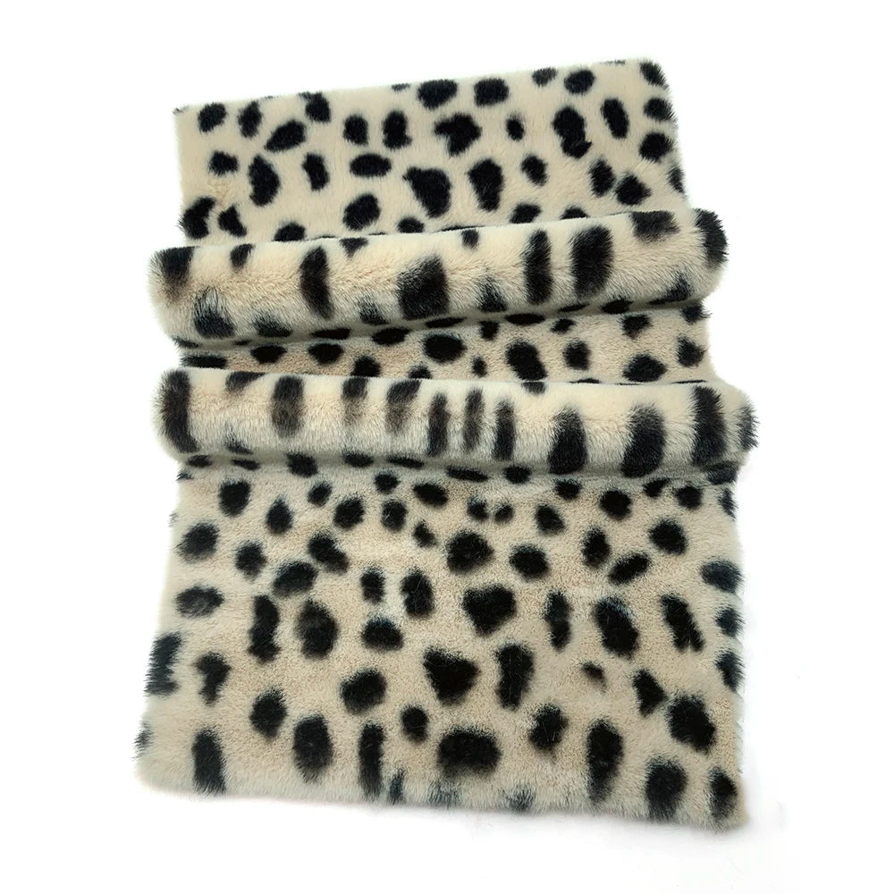 Leopard Print Plush Fabric 25x45cm/160x50cm/160x100cm Faux Fur Fabric 1cm Minky Fabric DIY Handmade/Decoration Sewing Fabric