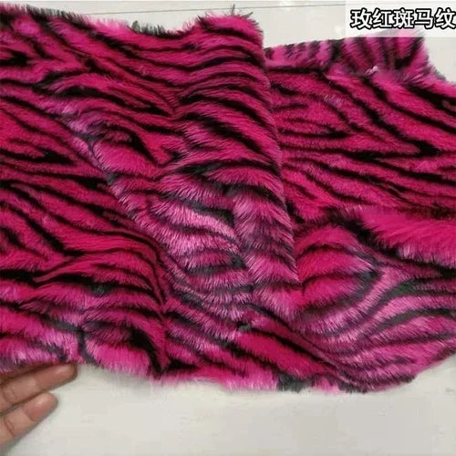 Thickened 1.5cm Fur Length Leopard Print Tiger Print Zebra Print Short Plush Fabric Performance Costume Faux Fur Clothing Fabric