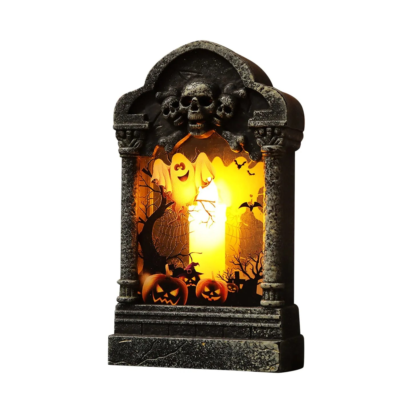 Halloween Headstone Light Halloween Party Decoration Lamp Decoration LED Graveyard Tombstone for Halloween Yards
