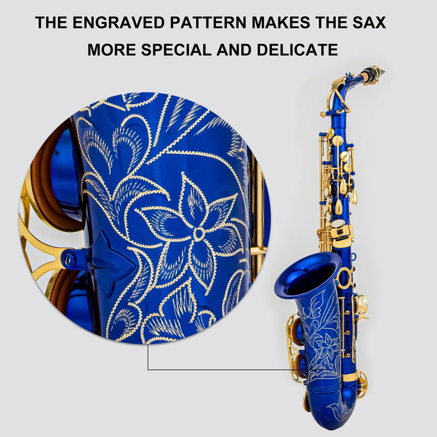 Alto Saxophone Wind Instrument E-Drop Children's Beginner Adult Professional Performance Grade Saxophone Full Set of Accessories
