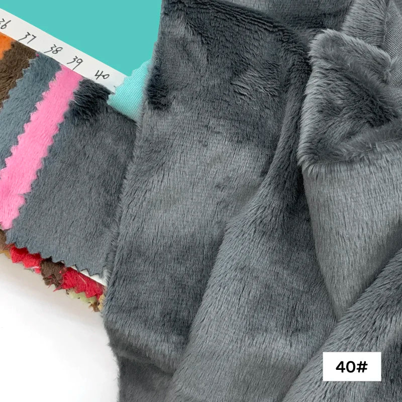 Plush Fabric 5mm Pile Length 100 Polyester 100 Colors Can Be Choose Hair Material for Popular Cotton Dolls DIY Handmade Fabric