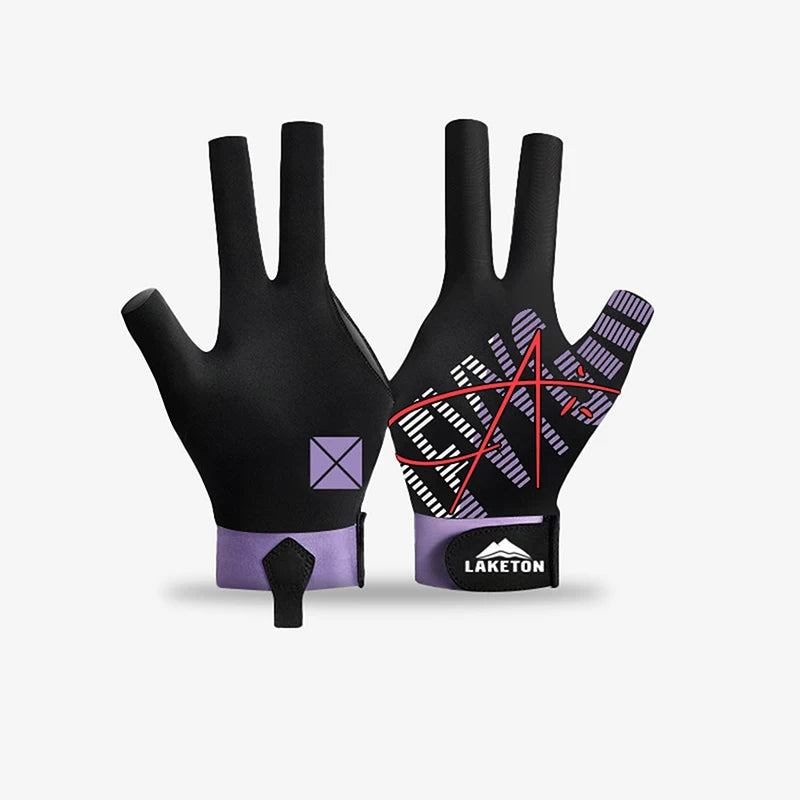 1pc Left Hand Billiards Glove Three Finger Snooker Billiard Glove Non Slip Stickers Elasticity Billiard Training Gloves