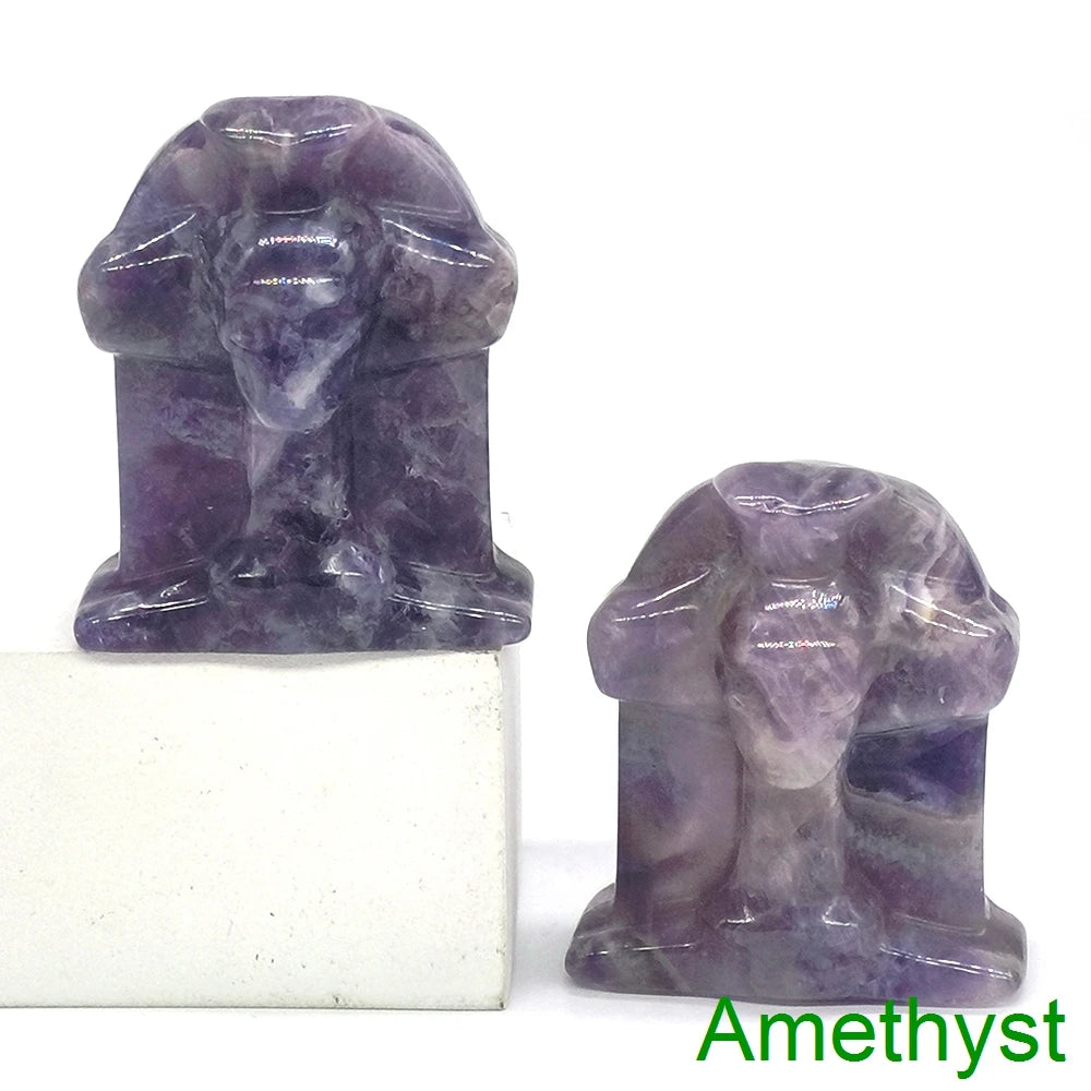 Halloween Foam Tombstone Skull Cross Decoration Natural Stone Crystal Gravestone Carving Reiki Healing Figurine Gemstone Gift