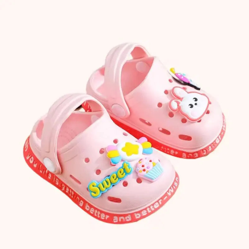 Summer Kids ShoesSandals Hole Children's Shoes Slippers Soft Anti-Skid Cartoon Design Hole Baby Shoes Sandy Beach for Boys Girls