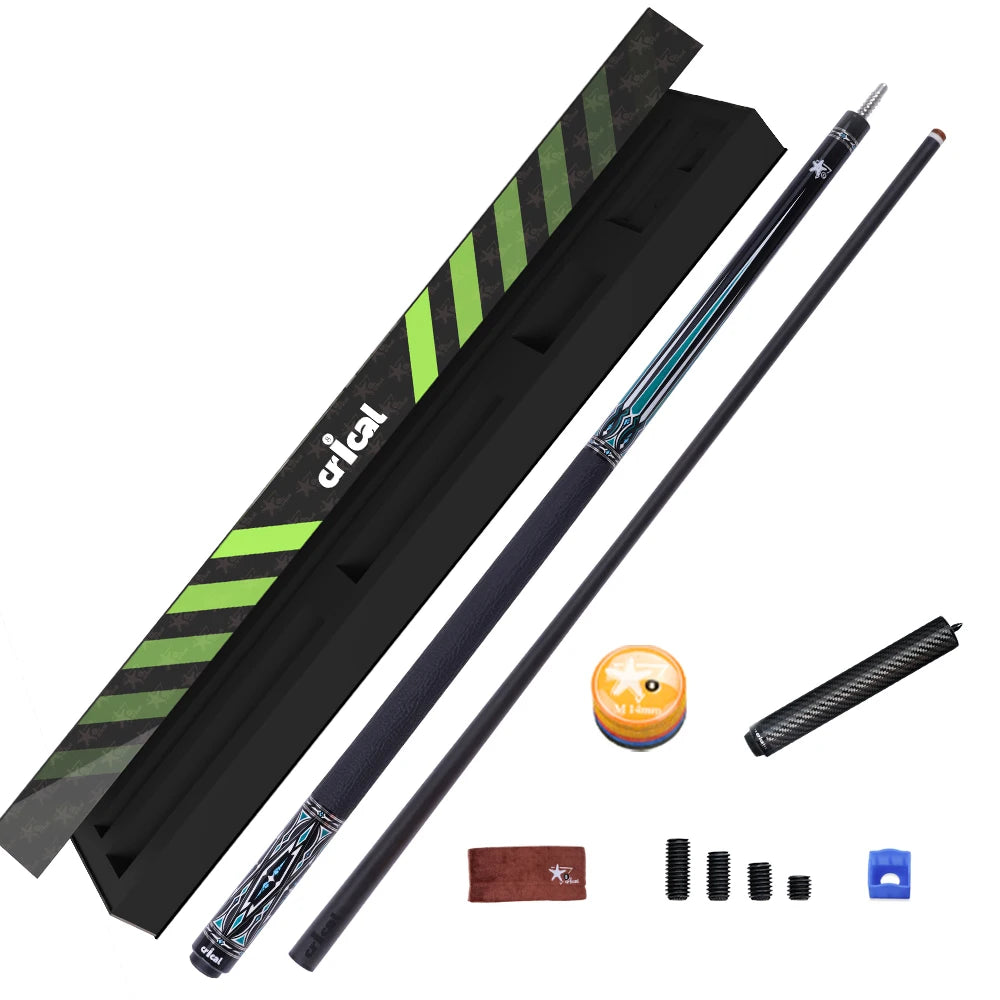 CRICAL Carbon Fiber Pool Cue Stick Professional Pool Sticks Low Deflection Tournament Level Billiard Cues With 12.5mm Tip