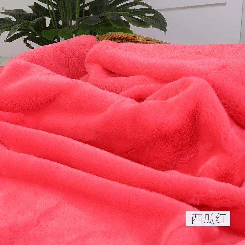 Imitation Rex Rabbit Plush Fabric by Meters for Needlework Clothes Toys Pillowcases Diy Sewing Soft Warm Thick Smooth Fur Cloth
