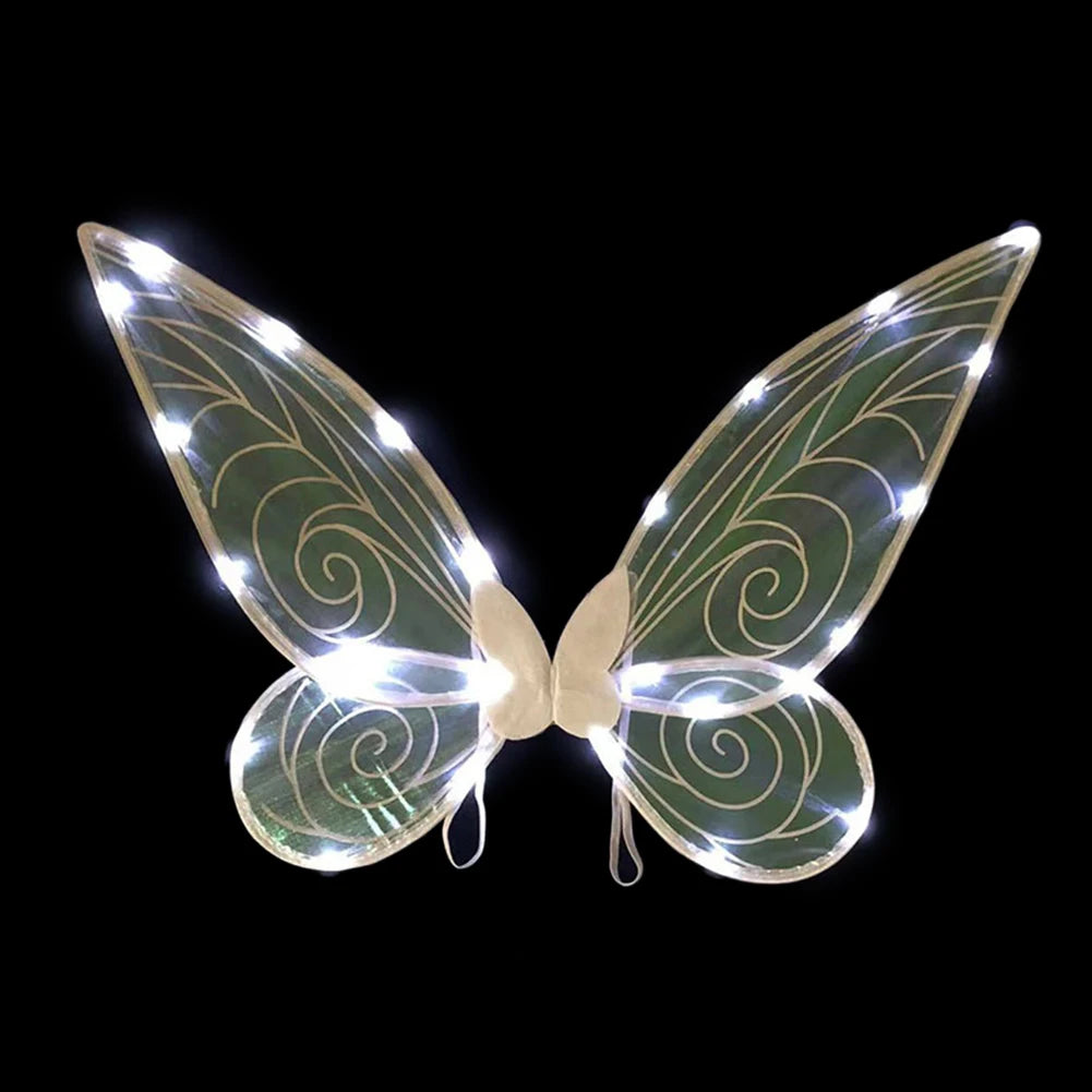 Dress Up Angel Wings LED Fairy Wings Butterfly Sequin Wings Glowing Elf Princess Costume for Kids Girls Christmas Birthday Party