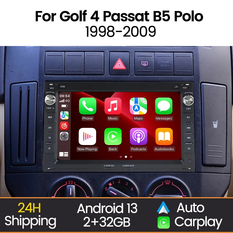 MEKEDE 7'' 2Din Wireless Carplay Car Radio Stereo for VW Passat B5 MK4 MK5 Golf 4 Polo Bora Jetta T5 WIFI RDS BT Android Auto
