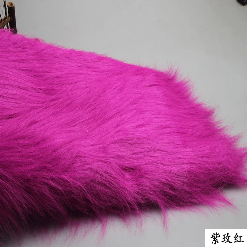 4 Kinds of Purple 12cm Long Pile Fur Faux Fur Fabric Soft Plush Faux Fur Fabric Sewing DIY Toy Home Background Decoration Cloth