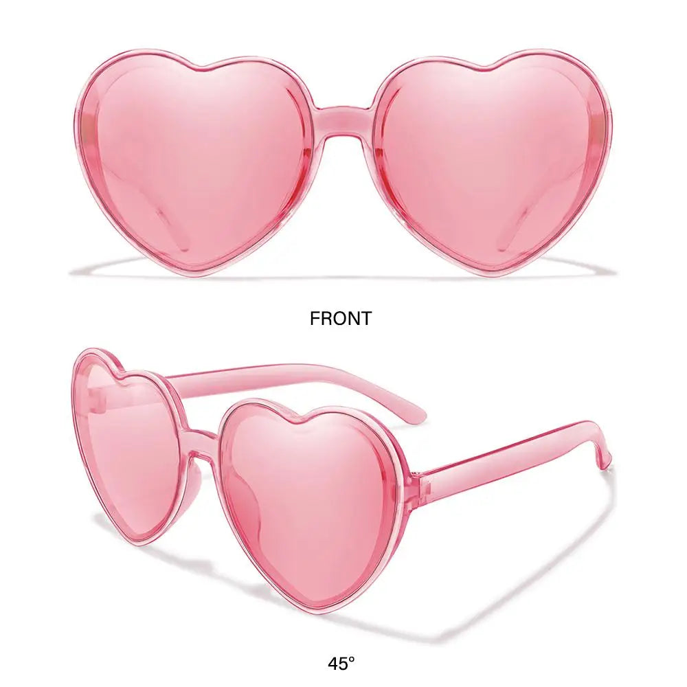 Summer Heart Sunglasses Trendy Heart Shaped Sun Glasses for Women Party Halloween Cosplay Glasses UV400 Protection Eyewear