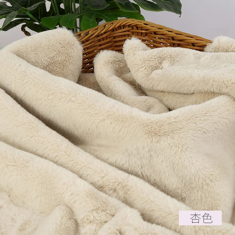 Imitation Rex Rabbit Plush Fabric by Meters for Needlework Clothes Toys Pillowcases Diy Sewing Soft Warm Thick Smooth Fur Cloth