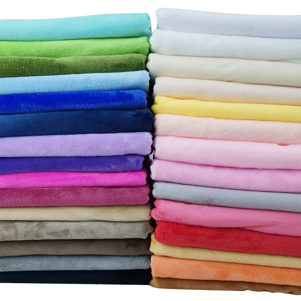 Short Plush 50cm*160cm Crystal Super Soft Plush Fabric for Sewing Dolls DIY Handmade Home Textile Cloth for Toys Plush Fabric