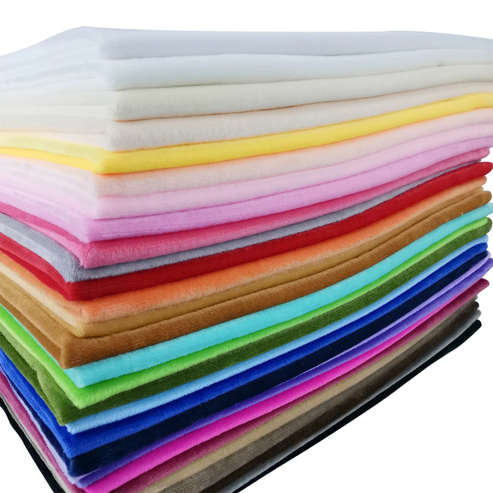 Short Plush 50cm*160cm Crystal Super Soft Plush Fabric for Sewing Dolls DIY Handmade Home Textile Cloth for Toys Plush Fabric