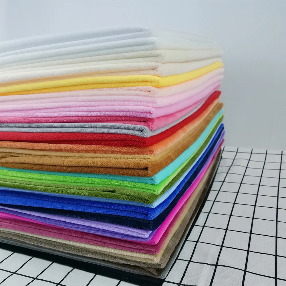 Short Plush 50cm*160cm Crystal Super Soft Plush Fabric for Sewing Dolls DIY Handmade Home Textile Cloth for Toys Plush Fabric