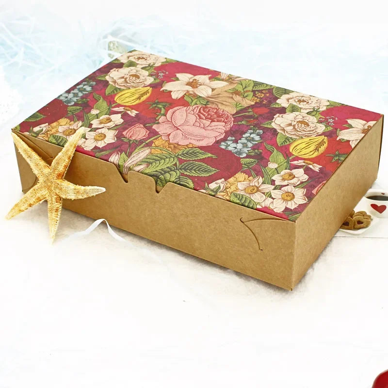 20pcs Gift Box Kraft Paperboard Box Cookie Packaging Box Macaron Box Diwali Gifts Boxes for Sweets Chocolate Box Packaging