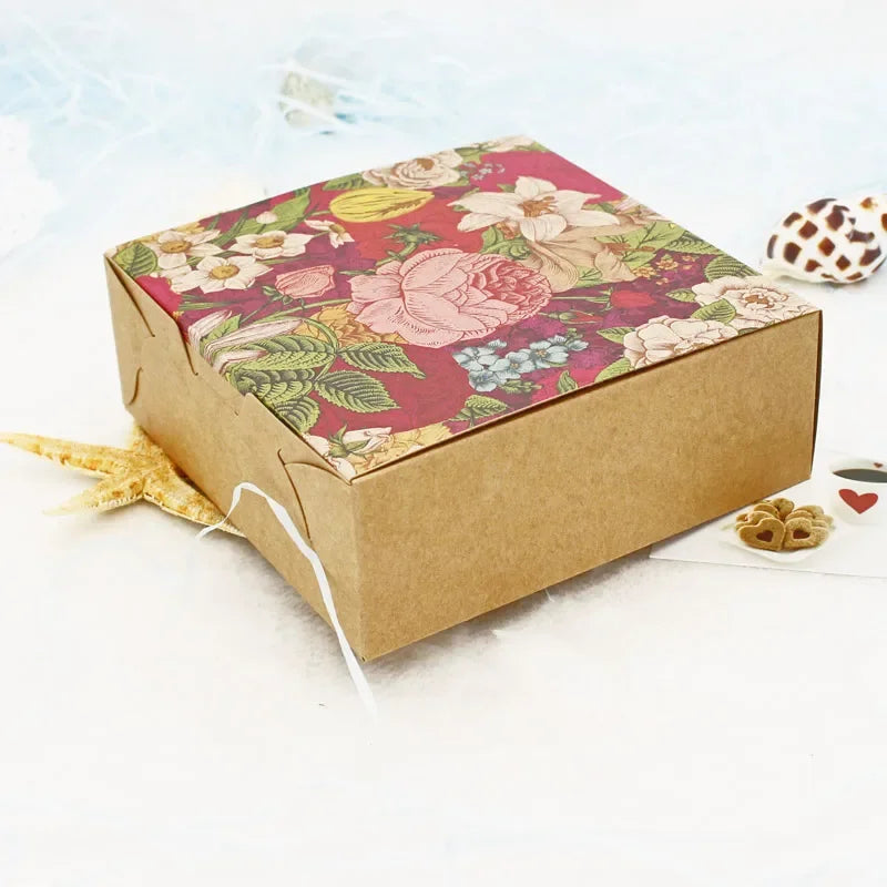 20pcs Gift Box Kraft Paperboard Box Cookie Packaging Box Macaron Box Diwali Gifts Boxes for Sweets Chocolate Box Packaging