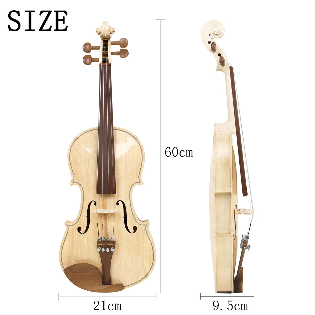 Astonvilla 4/4 Violin Maple Tiger Stripe Violin Set With Case Bow Violin for Beginners Professionals Stringed Instrument