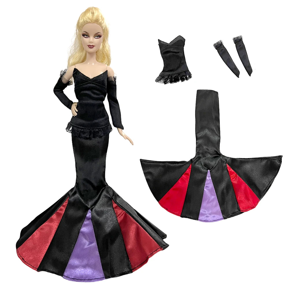 NK 1 Pcs 30CM Princess Wedding Dress Noble Party Gown for Barbie Doll Accessories Fashion Clothes Gift for Girl' 1/6 Doll Toy JJ