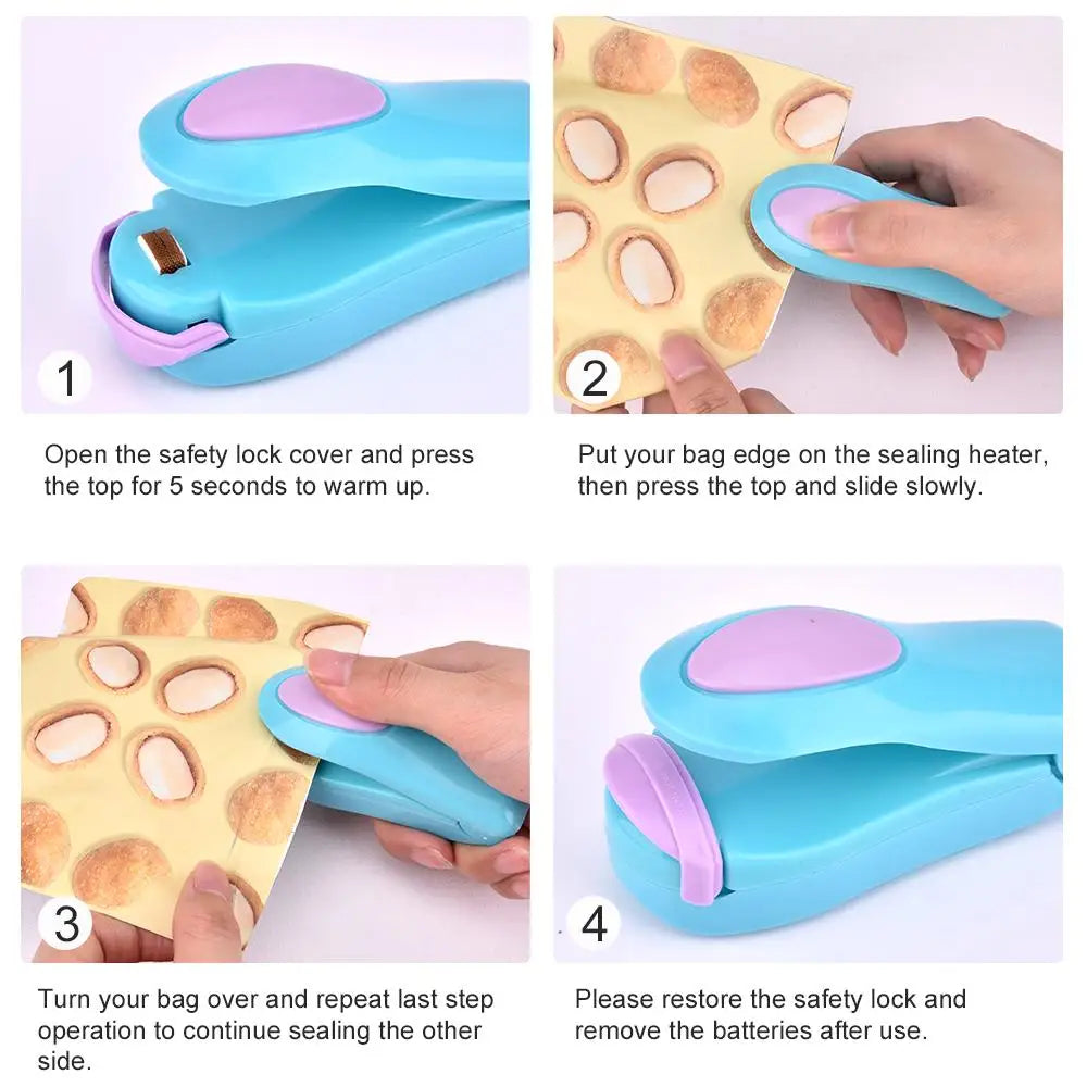 Sealing Clip Kitchen Accessories Tools Portable Machine for Kitchen Storage Plastic Bag Sealer Food Storage Bag Clip Hot