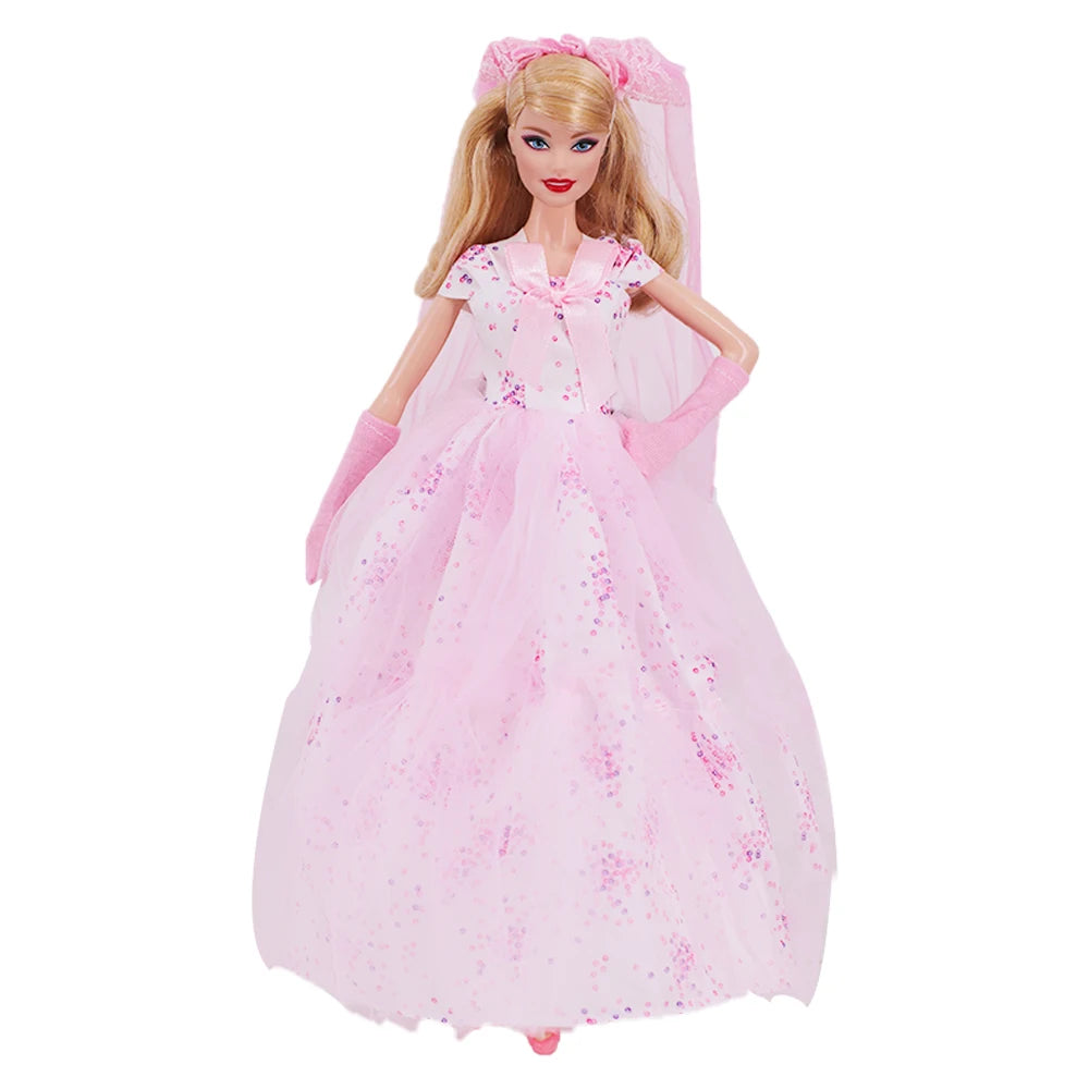 Doll Evening Dress Clothes Princess Dress Banquet Party Dress Tulle Dress for Barbiees&BJD Doll Clothes Accessories,Toy for Girl