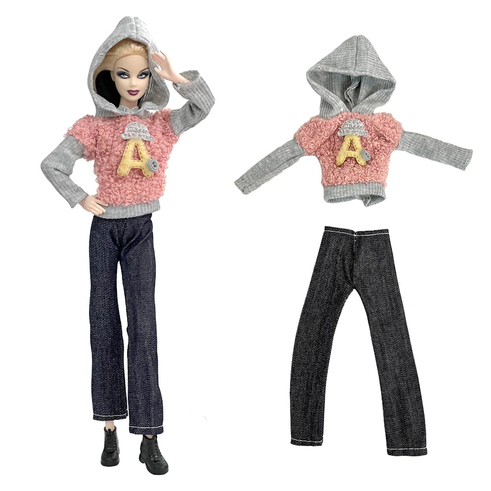 NK Official Mix Style Clothing Fashion Clothing Soft Fur Coat Doll Dress Casual Wear Clothes for Barbie Doll Accessories JJ