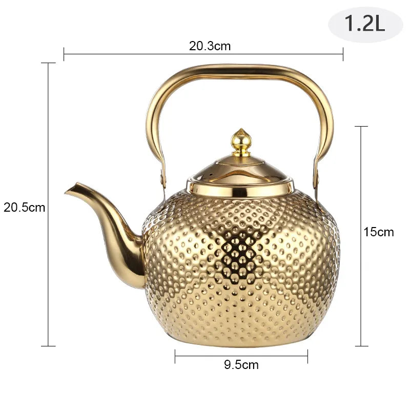 1.2/1.5/2l Teapot 304 Stainless Steel Water Tea Kettle Induction Cooker Stove Tea Pot Drinkware Kitchen Accessories