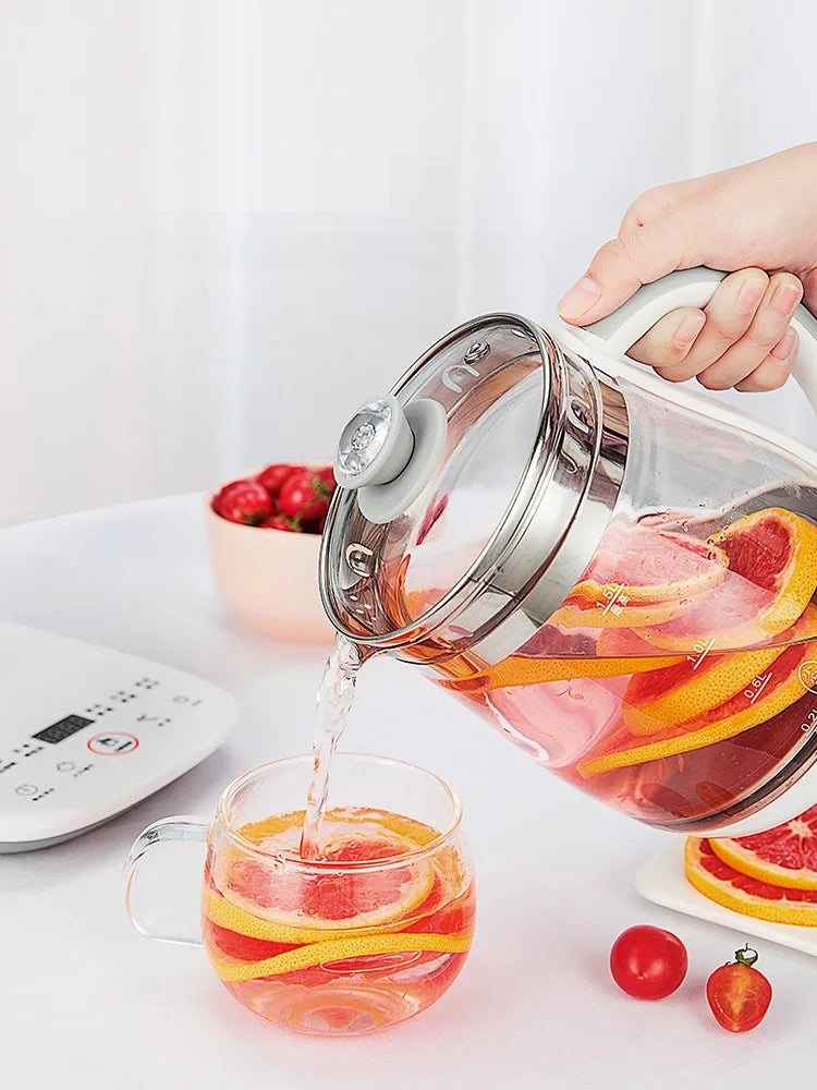 220V 1.5L Automatic Electric Glass Kettle Tea Brewer Household Automatic Health Pot Home Teapot Boiling Pot Portable Kettle