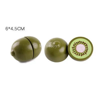 1Pcs Fruit Cutting Educational Toys Wooden Paste Stickers Vegetable Fruit Cutting Kitchen Toy Educational Toy for Children Gift