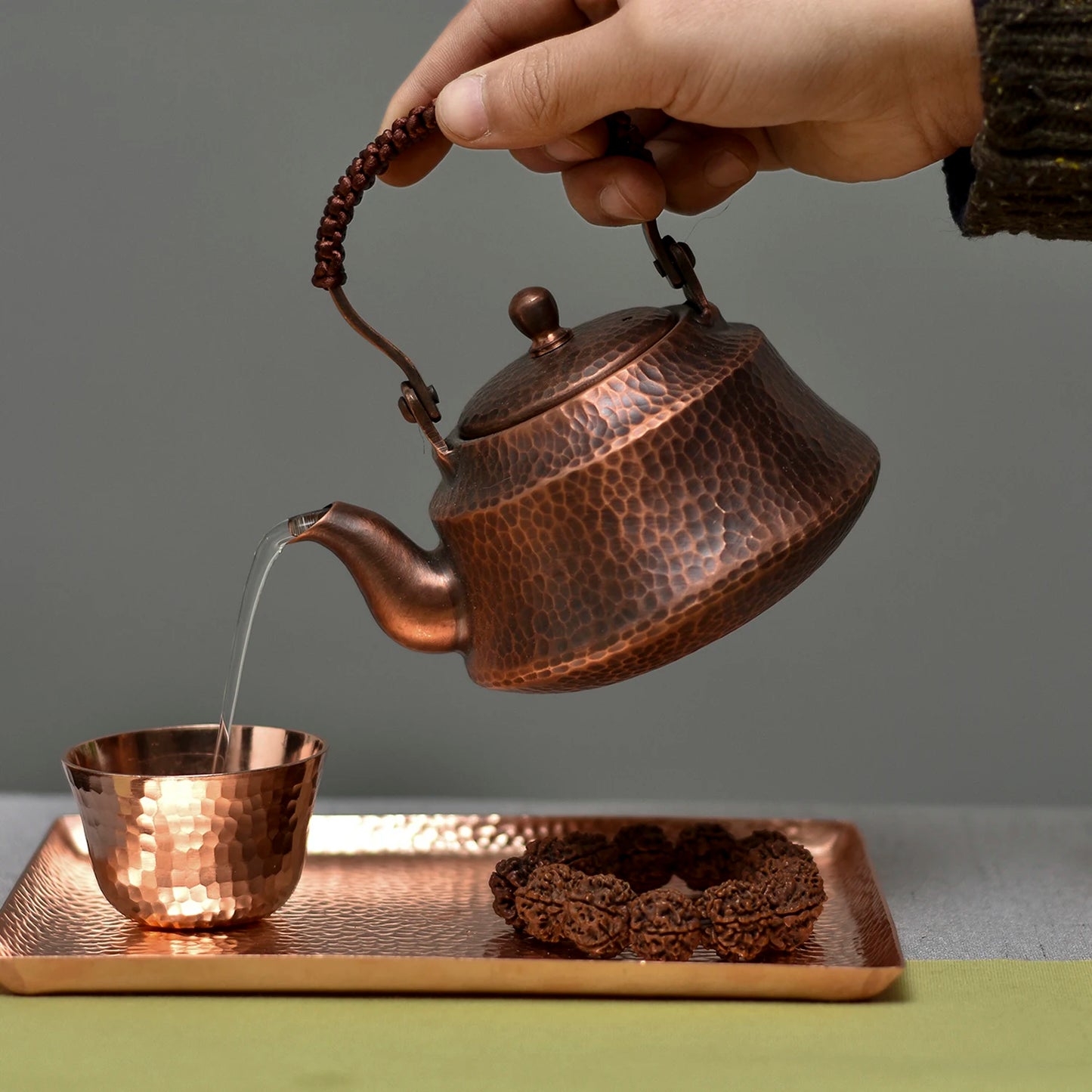 Pure Copper Tea Kettle, Handmade Teapot, Retro Pot for Kung Fu Tea, 400ml
