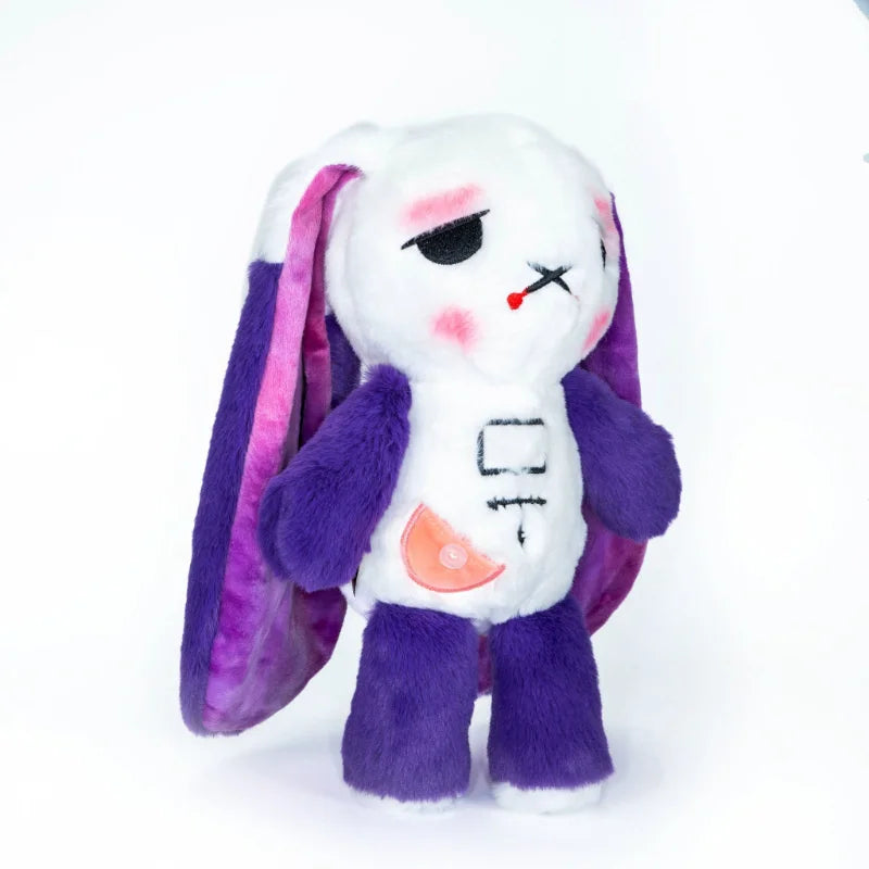 30cm Dreadfuls Non Binary Rabbit Plush Toy Pillow Horror Goth Bunny Stuffed Soft Animal Doll Home Decor Peluches Pillow Kid Gift